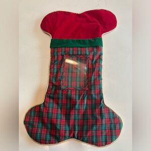 Christmas Stocking Dog Bone Shape with Photo Holder Pet Stocking